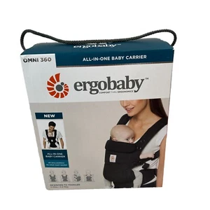 Ergobaby Omni 360 All In One Baby Carrier Pure Black Lumbar Support Used Once! - Picture 1 of 13