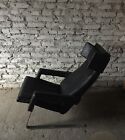 Vintage Lounge Chair Sessel Freischwinger Flachstahl Schwarz 60er Loft Design