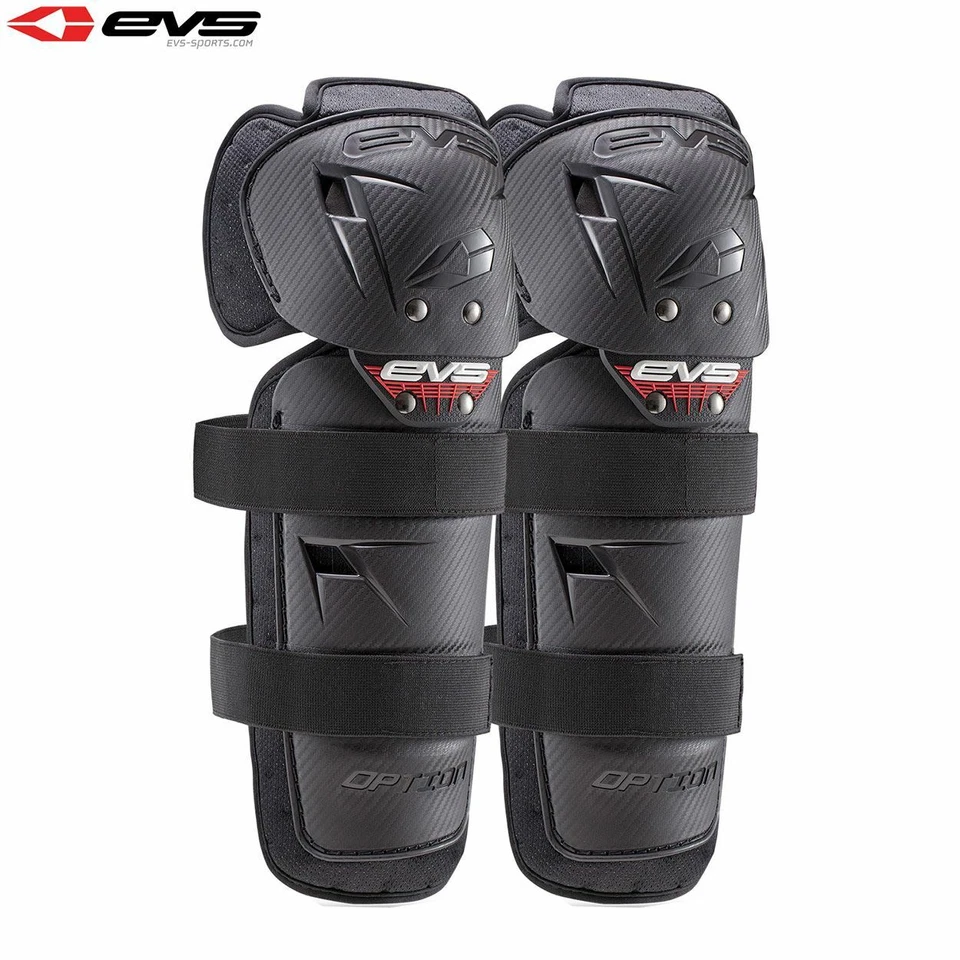 EVS Option Knee Guards Adult (Black) Pair Size Adult