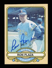 1969 SEATTLE PILOTS #23 RON PLAZA 2X AUTOGRAPHED SIGNED 1983 RENATA GALASSO CARD
