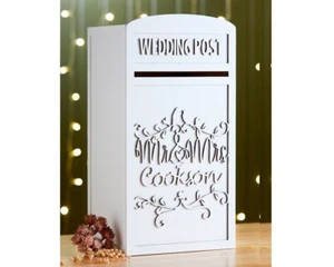 Mr & Mrs Personalised Lockable Wedding Card Post Box - Wedding Post Box - Picture 1 of 8