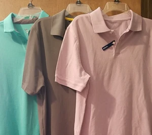 LOT OF 3 MEN'S GOLF POLO SHIRTS SIZE M UNDER ARMOUR GEORGE 2 PRE-OWNED 1 NEW VGC - Picture 1 of 9