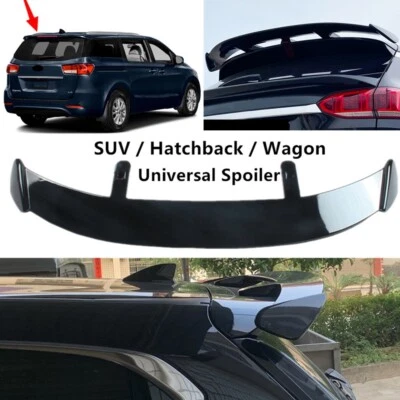 Universal Fit For Kia Sedona 2015-2021 Tailgate Roof Spoiler Roofline Wing Black - Image 1 of 4