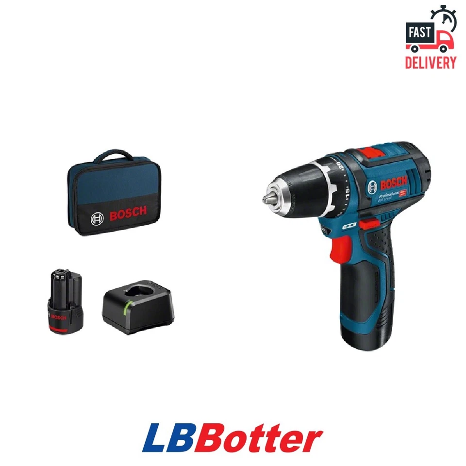 BOSCH GSR 12V-15 trapano avvitatore con due batterie GBA 12V e carica 060186810F - Immagine 1 di 1