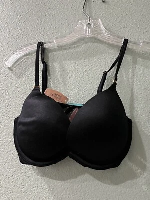 VICTORIA SECRET SEXY GORGEOUS SUPER PUSH UP CLUB BLACK BRA 34C NWT - Image 1 of 4
