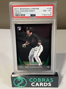 2011 Bowman Chrome Draft #108 Paul Goldschmidt RC-Rookie graded PSA 8 NM-MT - Picture 1 of 1