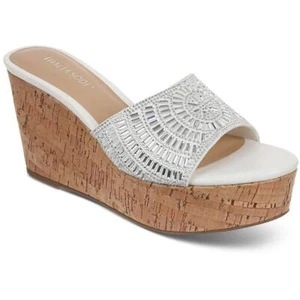 Thalia Sodi Womens Jae Gold Slip-On Wedge Sandals Shoes 6 Medium (B,M) BHFO 7845 - Picture 1 of 3