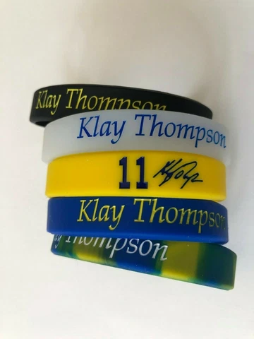 Klay Thompson Yellow,blue ,black,white Silicone Wristband Bracelet Cover