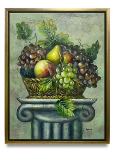 Hungryartist - Dipinto originale di frutti nati morti su tela 12x16 incorniciato - Foto 1 di 6