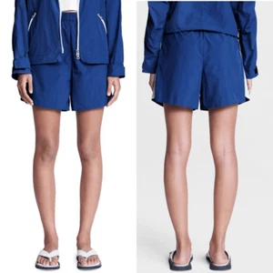 RAG & BONE Penn Pull-On Shorts, Relaxed Fit, Size Large (14/16), Blue, NWT - Picture 1 of 11