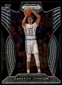 2019-20 Panini Prizm Draft Picks #13 Cameron Johnson RC North Carolina Tar Heels