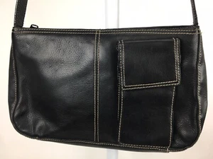 Preston York Leder Handtasche braun Umhängetasche klassisches Styling 12 x 2,5 x 7,5" - Bild 1 von 10