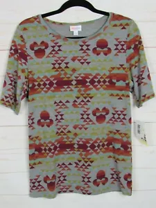 Top para mujer Lularoe Disney Gigi gris y óxido con cabezas de Minnie talla L nuevo con etiquetas - Imagen 1 de 3
