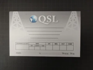 50 hochwertige QSL-Karten QSL-Schinken und Kurzwellenstationen - Universal - Leer - Bild 1 von 2