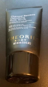 THEORIE BODY Charcoal Bamboo Detoxifying Body Scrub Travel Size 1.5 Oz Sealed - Picture 1 of 1
