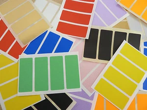 50x20 mm rechteckig gemischt farbig Klebeetiketten Aufkleber - 10 Farben - Bild 1 von 3
