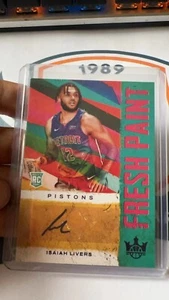 2021-22 Panini Court Kings Fresh Paint Sapphire /25 Isaiah Livers Rookie Auto RC - Picture 1 of 4
