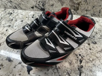 Велосипедные туфли с ремешком Venzo MX мужские размер 9,5 | Wmn 11 черные серые красные б/у в отличном состоянии - Изображение 1 из 4