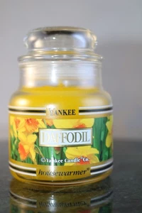 Vintage Yankee Candle 3,7 oz. Hauswärmer Narzisse schwarzes Band nie verbrannt NEU - Bild 1 von 5
