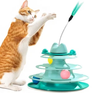 THEODORE' S TOWER interaktives Katzenspielzeug mit Bällen - Bild 1 von 8