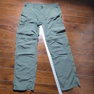 Columbia Pants Mens 34x32* Green Omni Shade Convertible Hiking Zip Off Outdoor - Picture 1 of 13