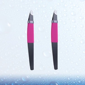 2 Pcs Hair Removal Tweezers Pointed Eyebrow Shaping Tool Accessories - Picture 1 of 11