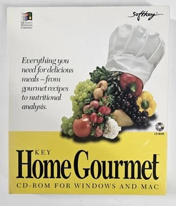 KEY Home Gourmet Cd-rom Nutritional Analysis Heathy Recipe Fitness Gourmet Rare - Picture 1 of 4