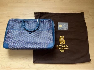 Valigetta Goyard borsa da lavoro marina spina di pesce 15,2 x 10,8 pollici Giappone autentica - Foto 1 di 13