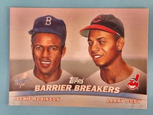2001 Topps Combos Jackie Robinson Larry Doby Dodgers Cleveland #TC20 ⚾ - Picture 1 of 2