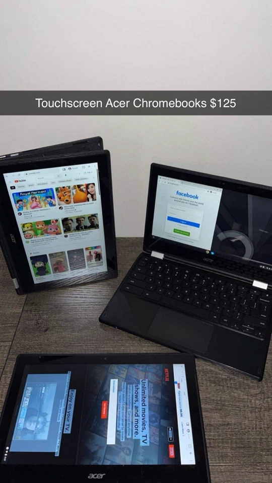 Acer Chromebook C738t 2-in-1 (11.6" touchscreen, Intel Celeron, 4GB, 16GB) - Image 1 of 1