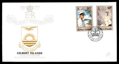 Mayfairstamps Islas Gilbert FDC 1977 Rey y Reina Jubileo de Plata Primer Día C Foto 1 de 2