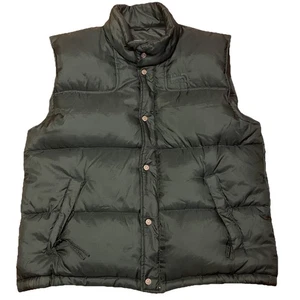 Vintage First Down Puffer Vest Large Hunter Green Men’s Duck Waterfowl Down Vest - Picture 1 of 12