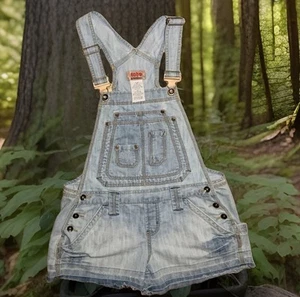 Nobo No Boundaries Denim Overall Shorts  - Picture 1 of 5