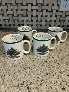 Spode Christmas Tree Coffee Tea Mugs Set Of 4 Spode - Picture 1 of 8