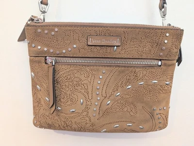 VERA BRADLEY BROWN  2 MAGNET CONNECT LEATHER CROSSBODY  WITH WRISTLET STRAP  - Image 1 of 4