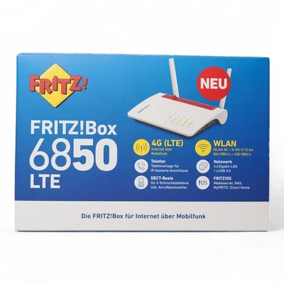 AVM FRITZ!Box 6850 LTE 3G 4G WLAN Internet Router Hotspot DECT MESH 1300Mbps - Bild 1 von 2