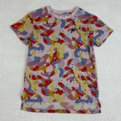 The Nike Tee Dri Fit Youth Girl Confetti T- Shirt Multicolor Size Large - Image 1 of 4