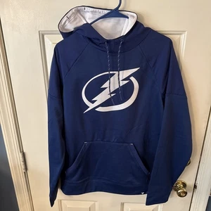 felpa con cappuccio media tampa bay lightning nuova con etichetta - Foto 1 di 12