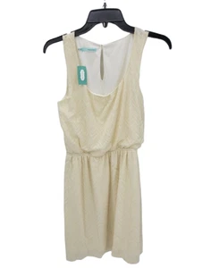 Maurices Dress Womens Medium Cream Stretch Lace Overlay Sleeveless Cottagecore - Picture 1 of 13