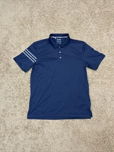 Adidas Climacool Herren Gr. M Poloshirt blau weiß gestreift sportlich Golf Stretch - Bild 1 von 14