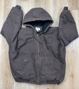 Cabelas Giacca Uomo Extra Large Marrone Trapuntato Barn Chore Cappotto Abbigliamento da Lavoro - Foto 1 di 12