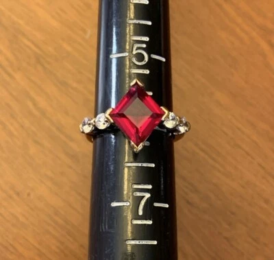 Anillo Butler 5th Avenue Collection Talla 6 Marcado BGC Rojo Transparente Foto 1 de 4