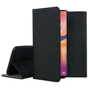 CUSTODIA LIBRO PER REALME 7 PRO - LIBRETTO SMART MAGNET CASE NERO  - Foto 1 di 5