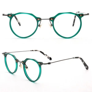 Classic Vintage Round Tortoise Eyeglasses Frames Men Women Full Rim Spectacles - Picture 1 of 14