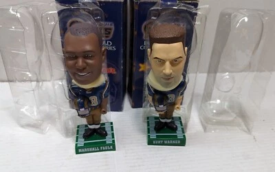 02 Bobbleheads St. Louis Rams Marshall Faulk y Kurt Warner Serie Coleccionistas Foto 1 de 4