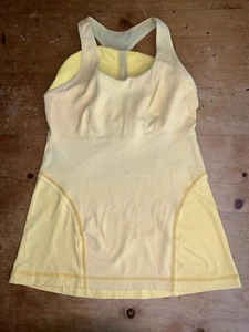 Lululemon Womens Racerback Tank Top Size 8 Yellow Athletic B23 - Picture 1 of 3