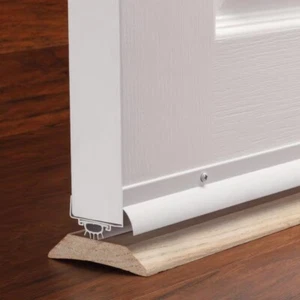 36 in. White Aluminum U-Shape Under Door Seal - Easy Installation NEW - Picture 1 of 5