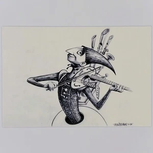 One Man Band Postcard Treble Disney Pixar Animation Studios Violin Jason Deamer - Picture 1 of 2