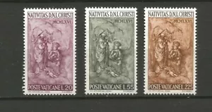 Vatican Noêl 1966 série de 3 timbres non oblitérés /TR5675 - Picture 1 of 2