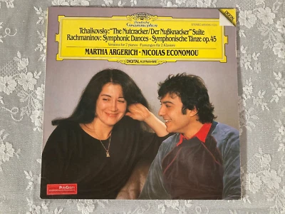 Martha Argerich & Nicolas Economou Tchaikovsky Rachmaninov 2 Pianos Vinyl Import - Image 1 of 4